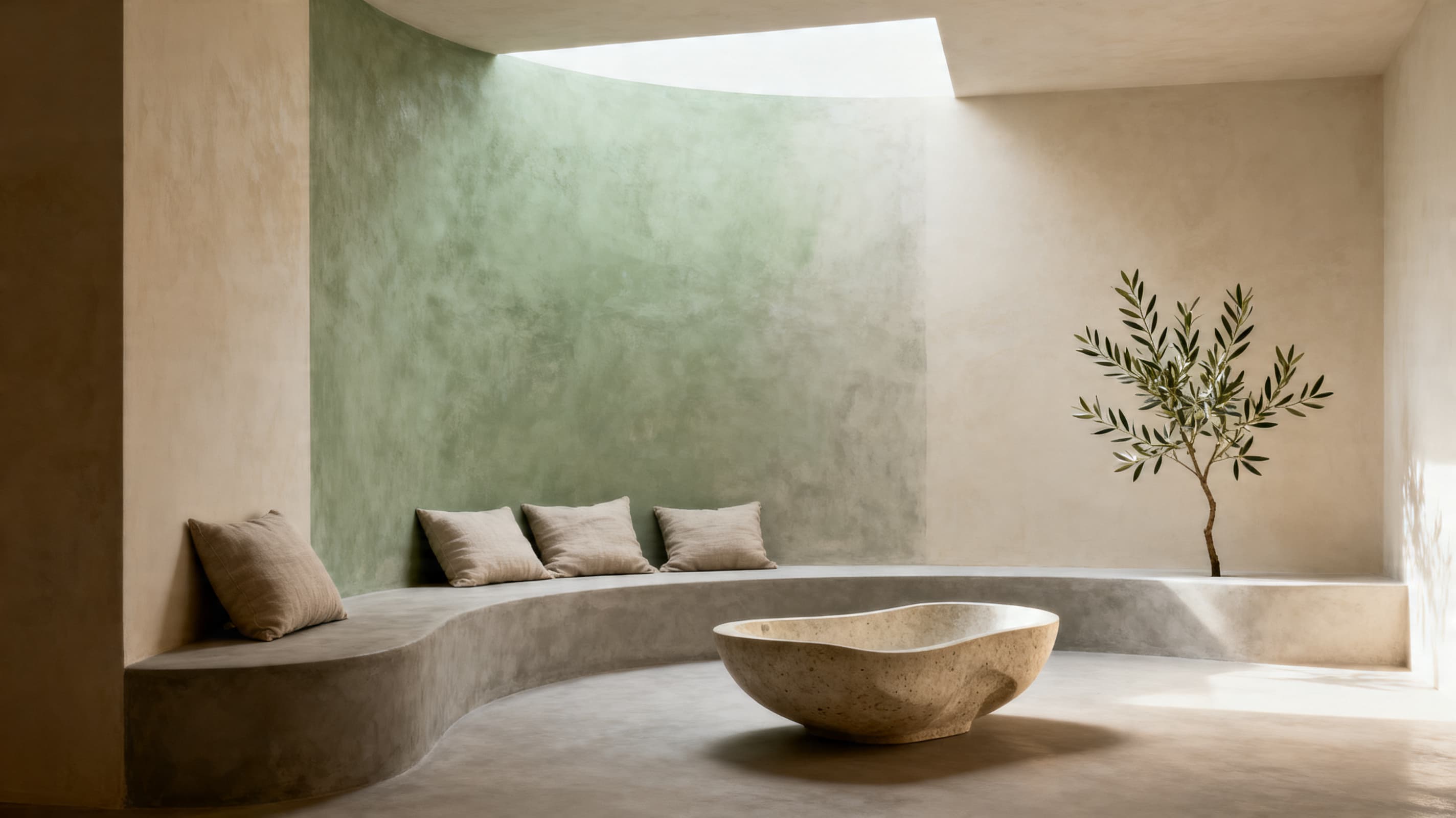 Wellness & Spa interior with decorative mineral finishes