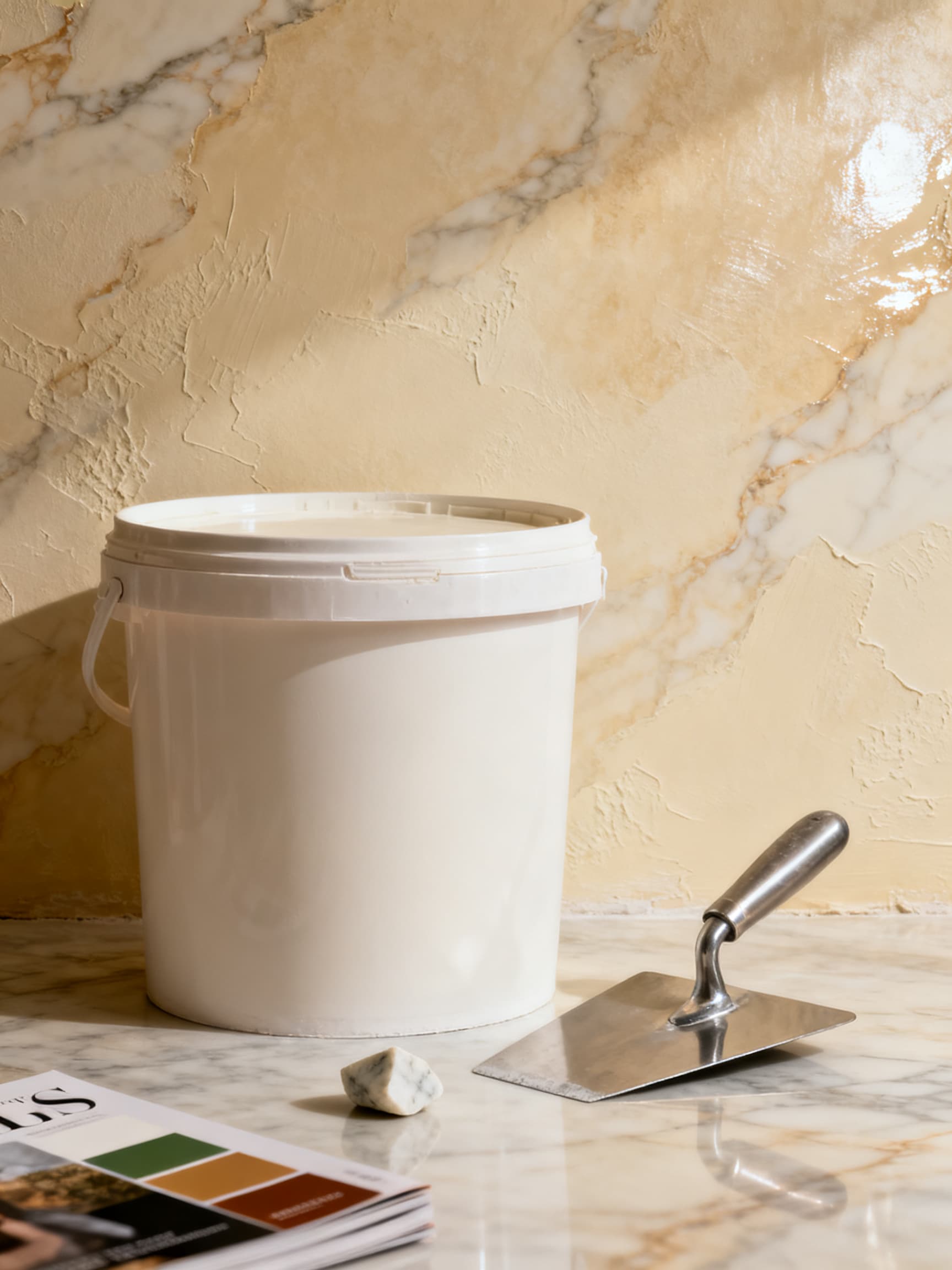 Marmorino Venetian Plaster — Polished marble dust and slaked lime — a Venetian-style luxury finish.
