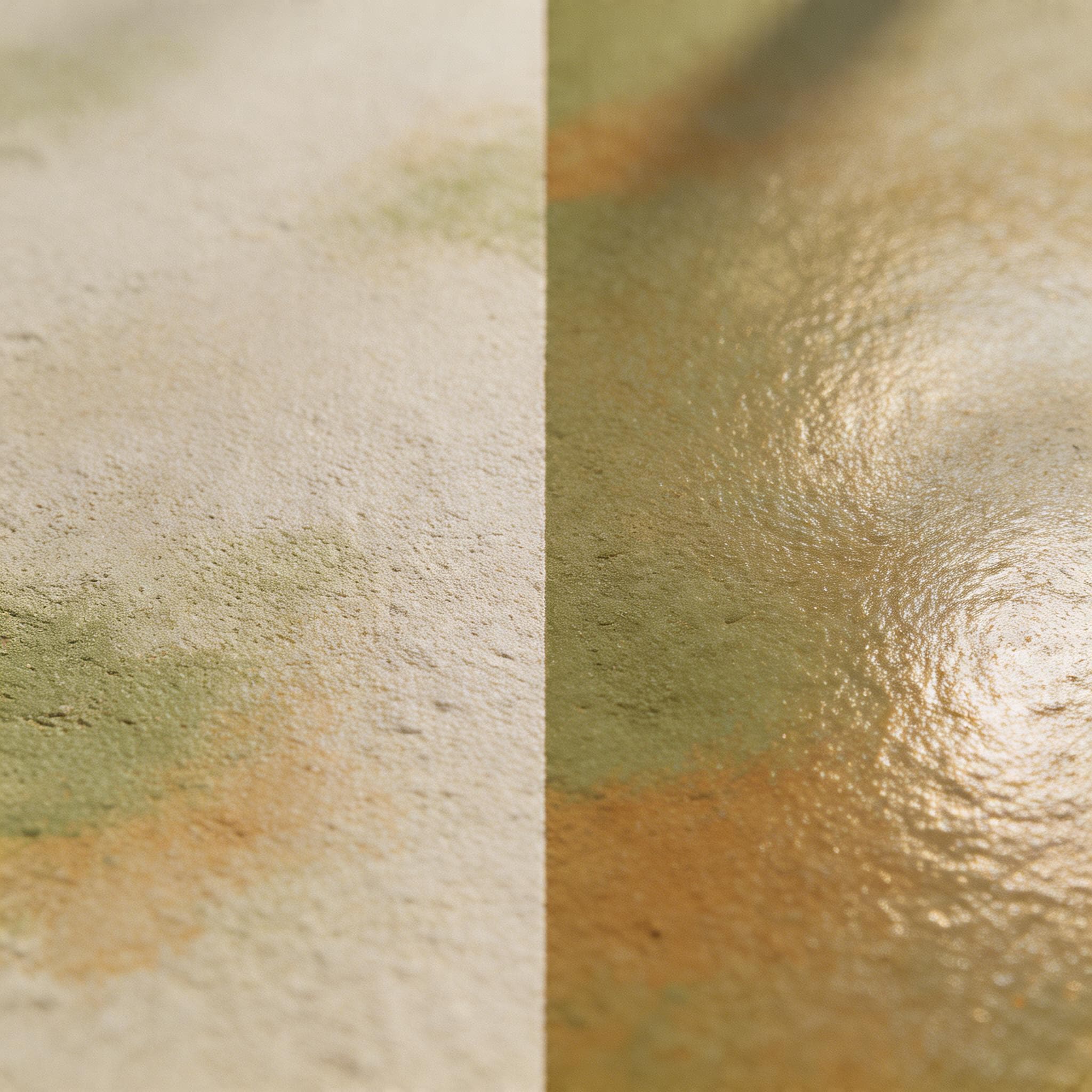 Macro photograph of Cera Forte 2K Clear Topcoat sample showing its surface texture