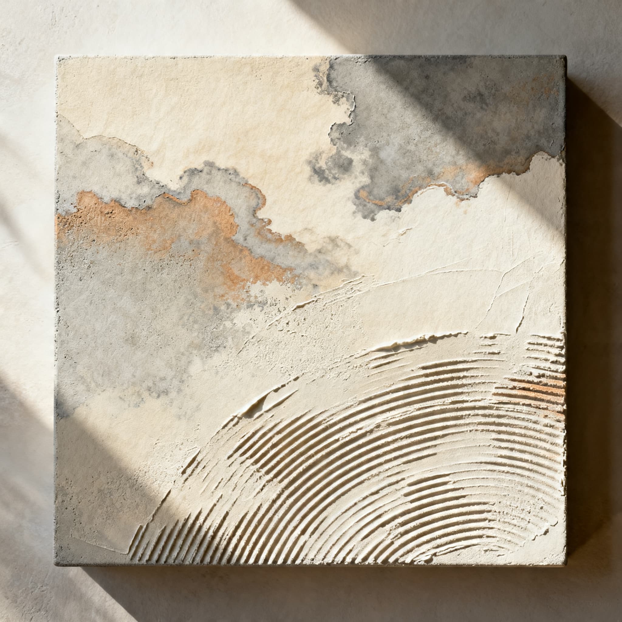 Macro photograph of Microcement Pro System sample showing its surface texture