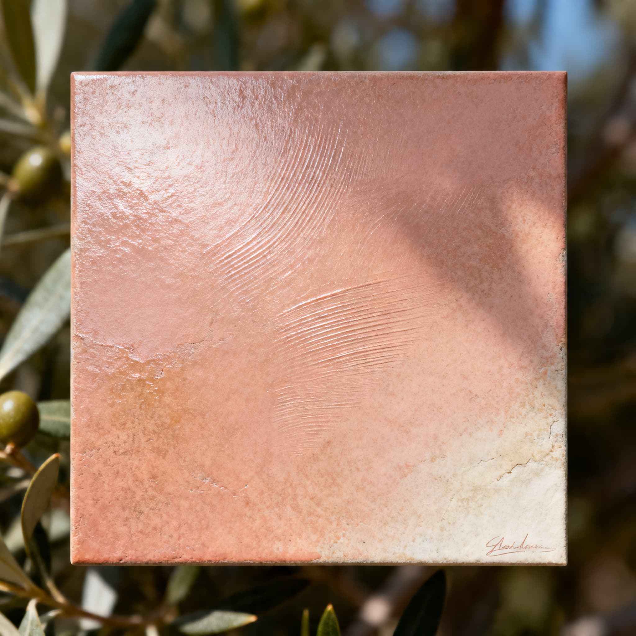 Macro photograph of Tadelakt Natural sample showing its surface texture